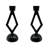 8" H Aluminum Taper Candlesticks