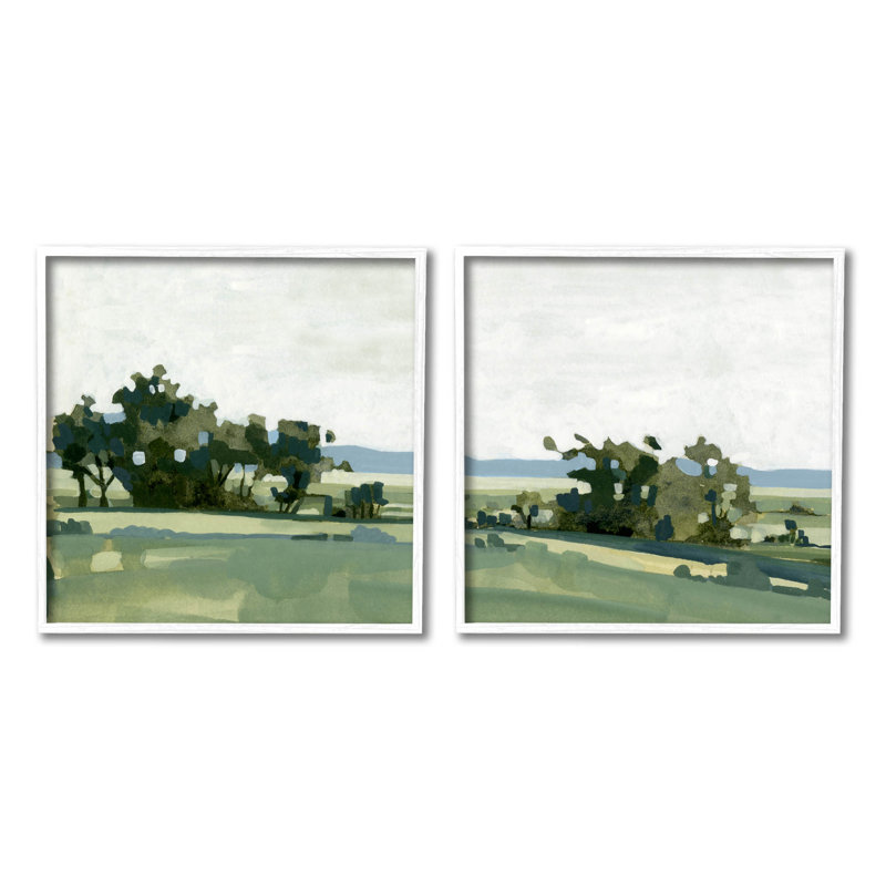 «Countryside Grassland Nature Landscape», ensemble de 2 giclées encadrées par Emma Caroline, H 17 po x l 17 po x P 1,5 po
