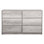 Commode 6 tiroirs avec grands tiroirs en tissu, gris