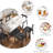 5-Piece Modern Rectangular Sintered Stone Dining Table Set With 4 Faux Leather Chairs-116240200-116240198