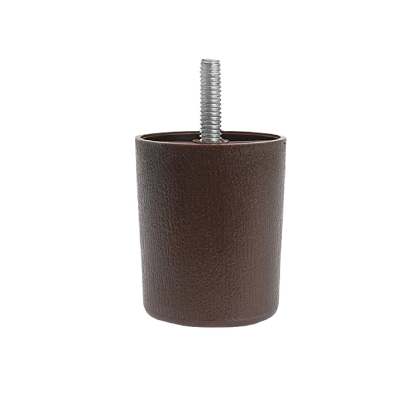 Pied de canapé rond en plastique Hdpe brun de 2 1/4 po Leg Daddy