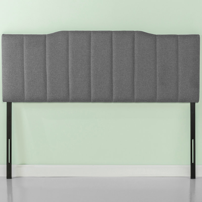Tasnia Upholstered Headboard, 22.4" H x 56.7" W x 1.8" D, Gray