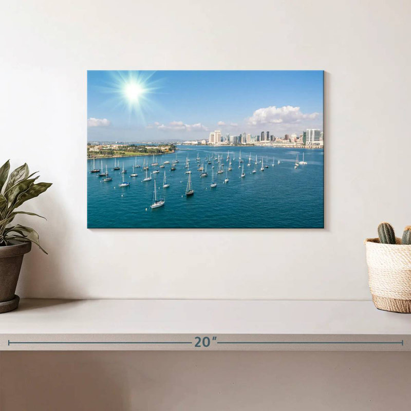 Mehar San Diego Waterfront Boats, 8" H x 12" W