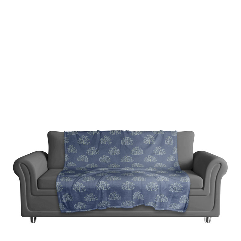 Hand Woven Throw Blanket, Navy