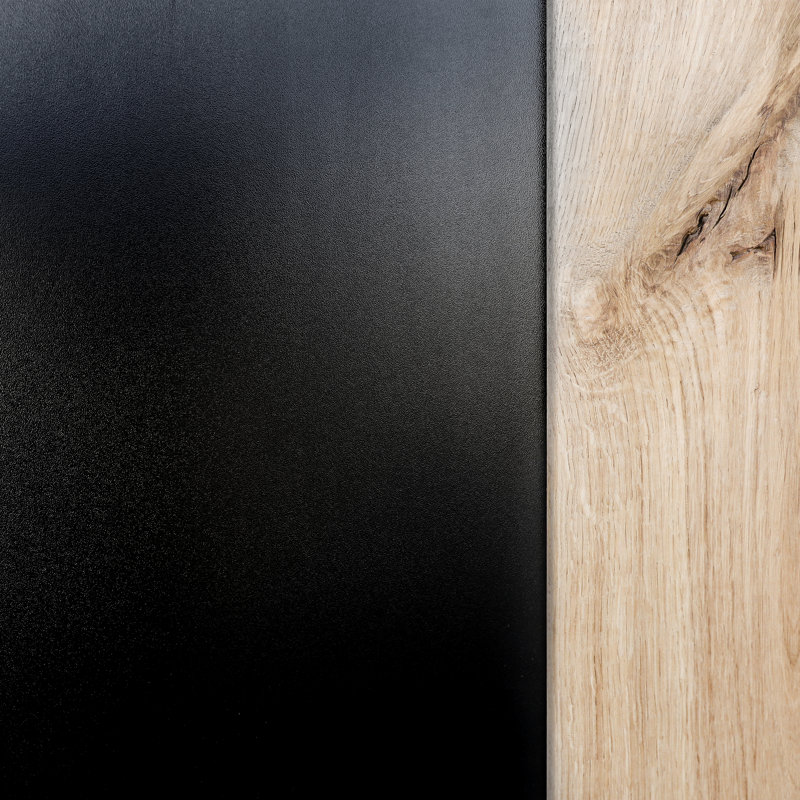 Thornburg Solid Oak Sliding Door with Blackboard Unfinished, Unfinished