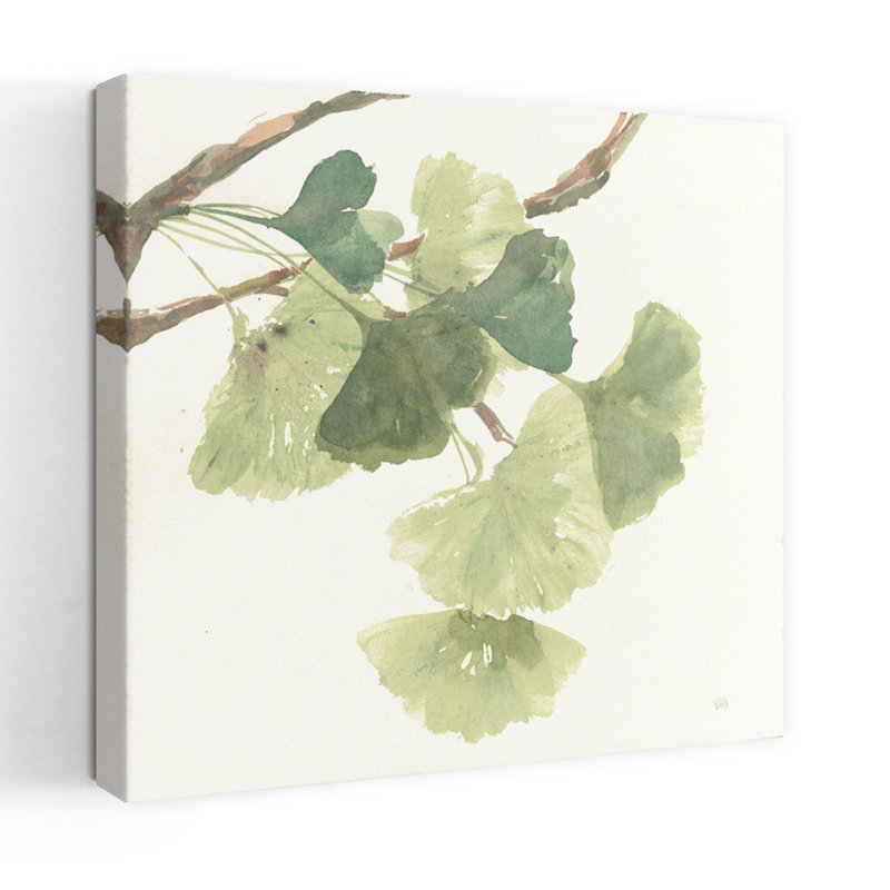 Gingko Leaves I Light, art contemporain, H 18 po x l 18 po