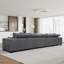 Canapé modulaire en velours côtelé à compression 182,4 po avec 2 repose-pieds 182,4 po-1080618212