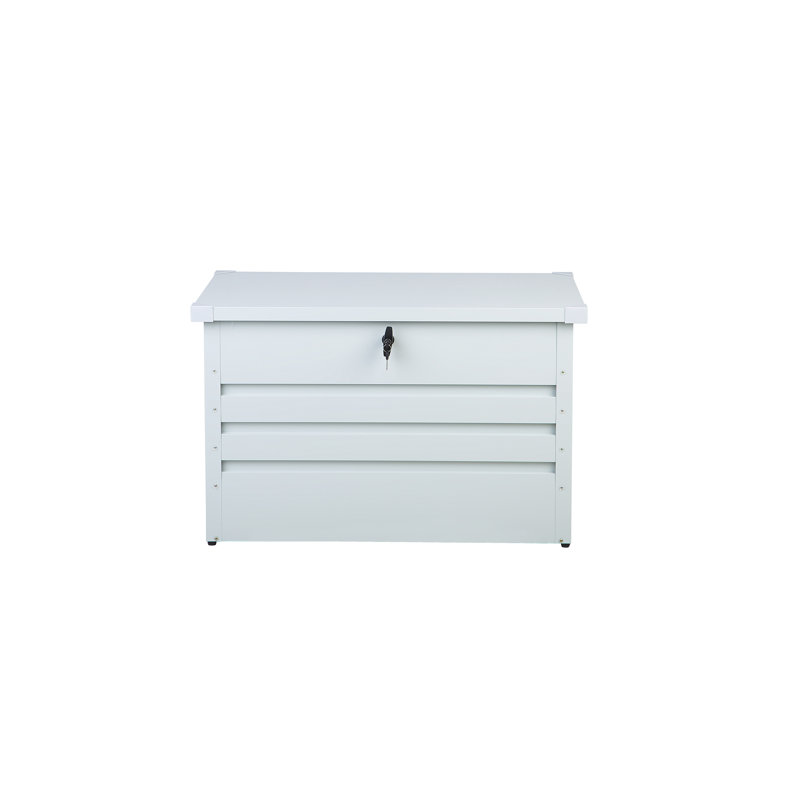 WFX Utility Amante 100cm W 300L Water Resistant Metal Lockable Deck Box, White