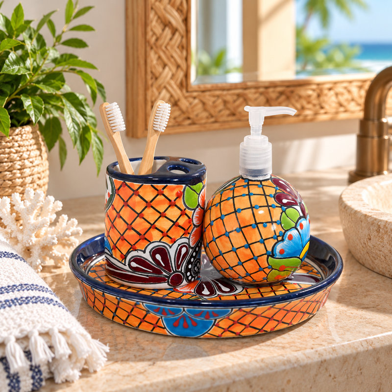 Casa Azul Talavera Bathroom Set
