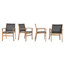 Chaises de salle à manger d'extérieur Patankar-114681744