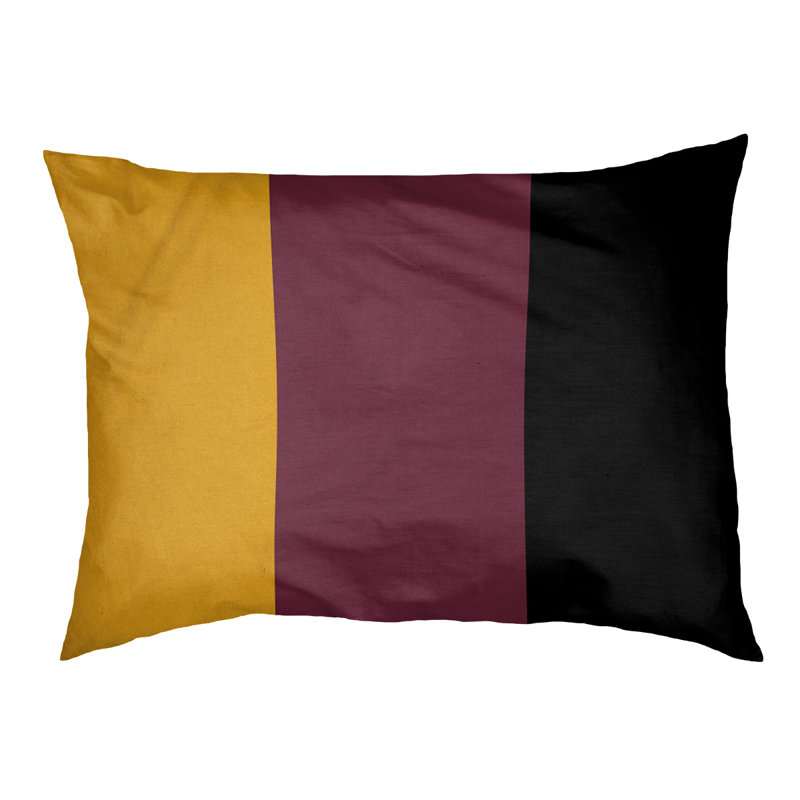 Coussin Cleveland, Moyen (l 28 po x P 18 po x H 9,5 po), Or / vin / noir