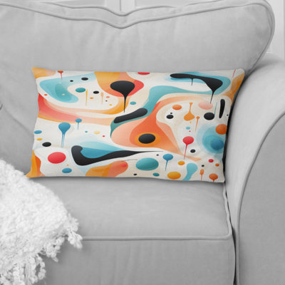 Coussin décoratif multicolore à motif abstrait abstrait II
