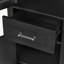Grande armoire de rangement autoportante pour salle de bain avec deux portes de tailles différentes et une tablette réglable, panneau de fibres à densité moyenne avec finition peinte-202774107