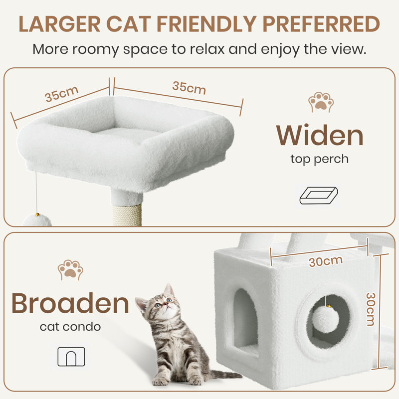 Amadahy 107cm H Cat Tree, White