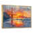 Toile avec cadre flottant or