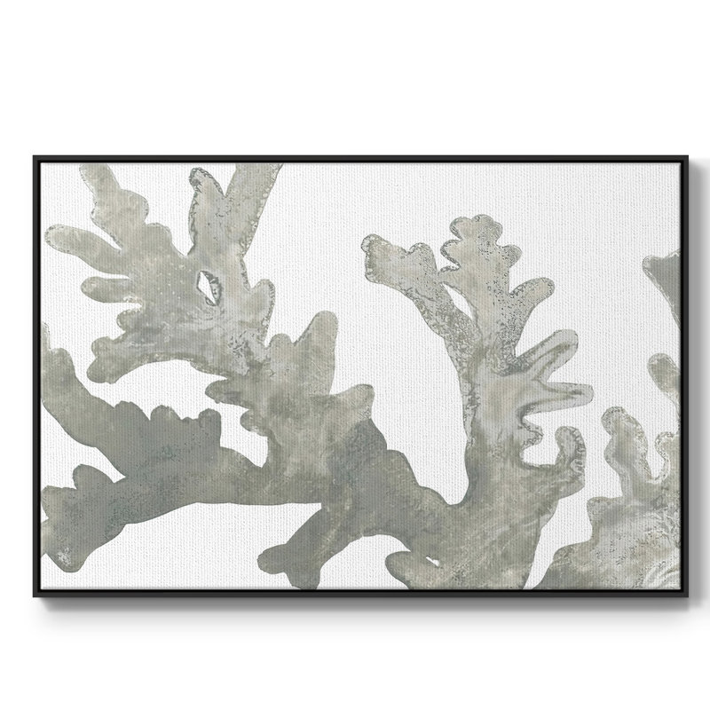 Stone Macro Coral II - reproduction de cadre flottant sur toile, H 27 po x l 41 po x P 2 po, Noir