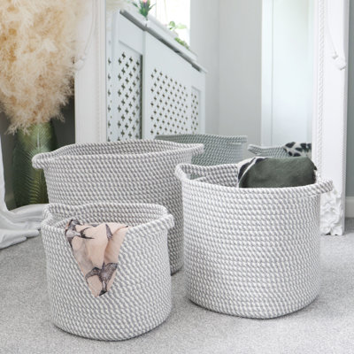 JVL Fabric Decorative Basket