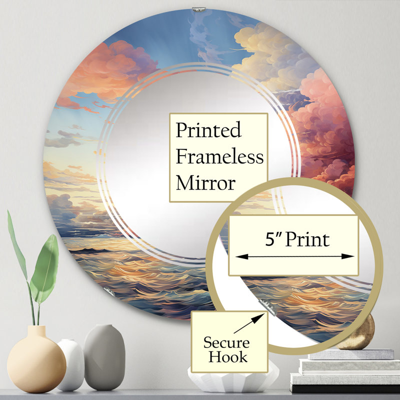 Goulaine - Miroir mural rond, 24 po x 24 po
