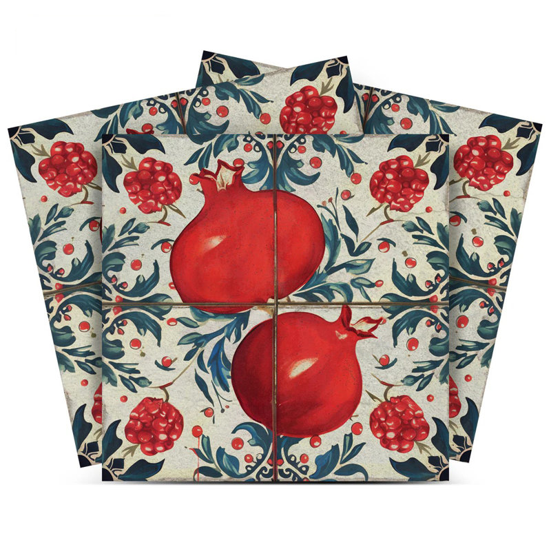 Carrelage mosaïque rétro en vinyle 12 po x 12 po (ensemble de 24)