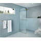 Maven 28 in. x 86.75 in. Fully Frameless Arched Fluted Single Fixed Shower Panel
