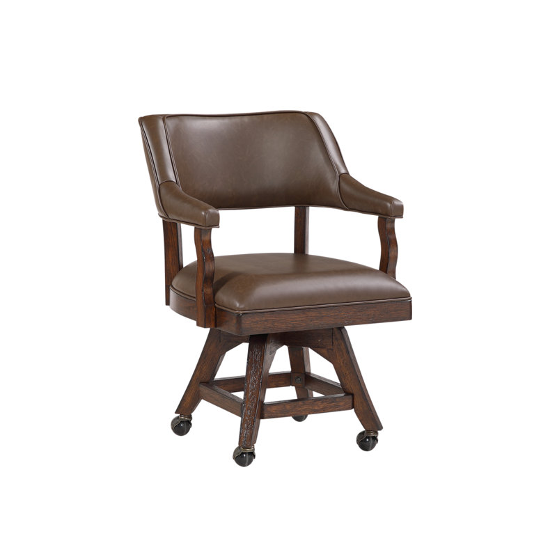 Fauteuil pivotant de luxe en bois massif / chaise de jeu avec roulettes