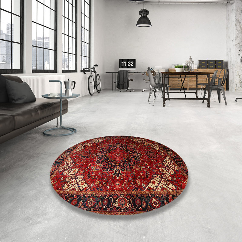 Walbourne Oriental Indoor Rug, Round 3'