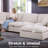 6 - Piece Modular Oversized Reversible Corner Sectional Sofa Cloud Couch-140416317
