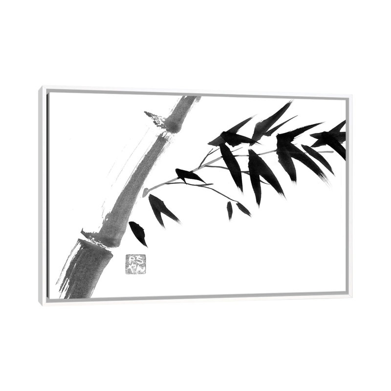 River Bamboo by Péchane - Print on Canvas, 152.5 cm H x 101.5 cm W, White Framed
