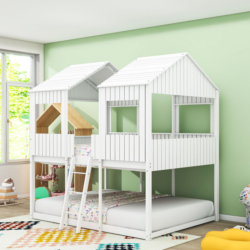 Tullahassee Kids Full Over Full Bunk Bed, White