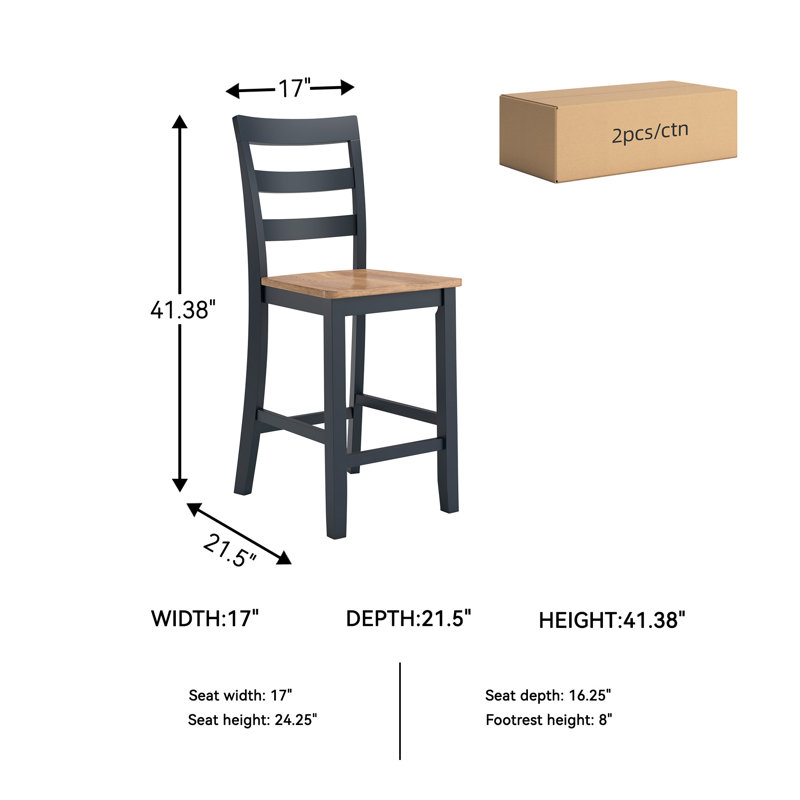 Malkin Counter Height Barstool, Blue