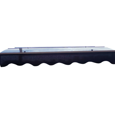 59" Wide Awning Canopy - 34" Deep Heat Polycarbonate For Outdoor Space 59"X34" & Aluminum Protected Heavy Snow Load Capacity
