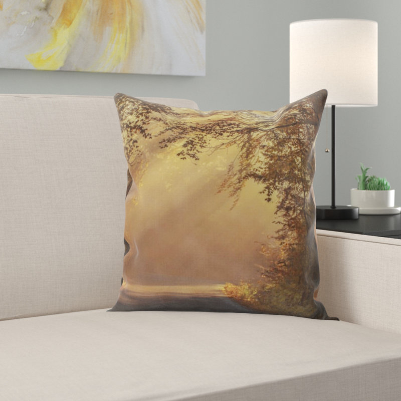 Floral Microsuede Throw Pillow