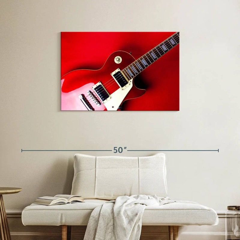Guitare électrique Abarca Vintage Red, H 24 po x l 36 po