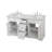 60'' Double Bathroom Vanity with Marble Top-1233595872