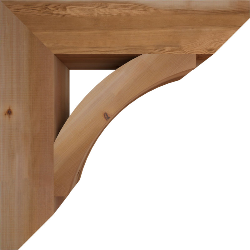 Support en bois / corbeau, Cèdre rouge, H 28 po x l 5,5 po x P 28 po
