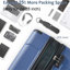 Valise rigide, valises légères et durables en ABS avec roues doubles, valise extensible 28 po à carreaux-126941721