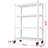 4-tier Heavy Duty Steel Shelving  Unit With 4 Lockable Wheels, Adjustable Shelving Rack With Double-layer Support Columns-97718475