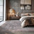 Labarbera Machine Washable Charcoal/Red Non-Slip Backing Area Rug-1362415543