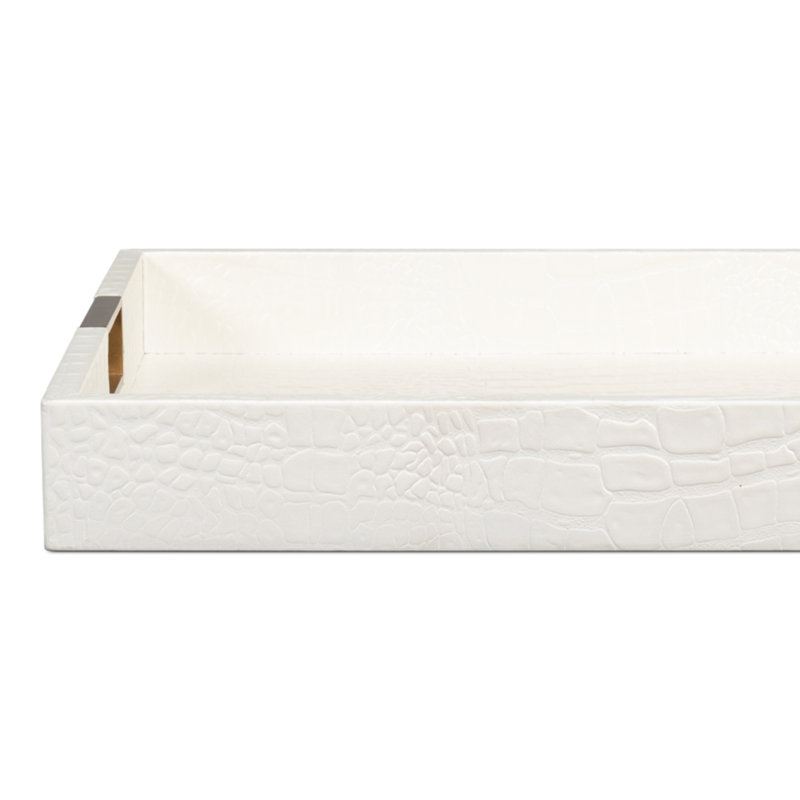 Shagreen Decorative Tray, Ivory