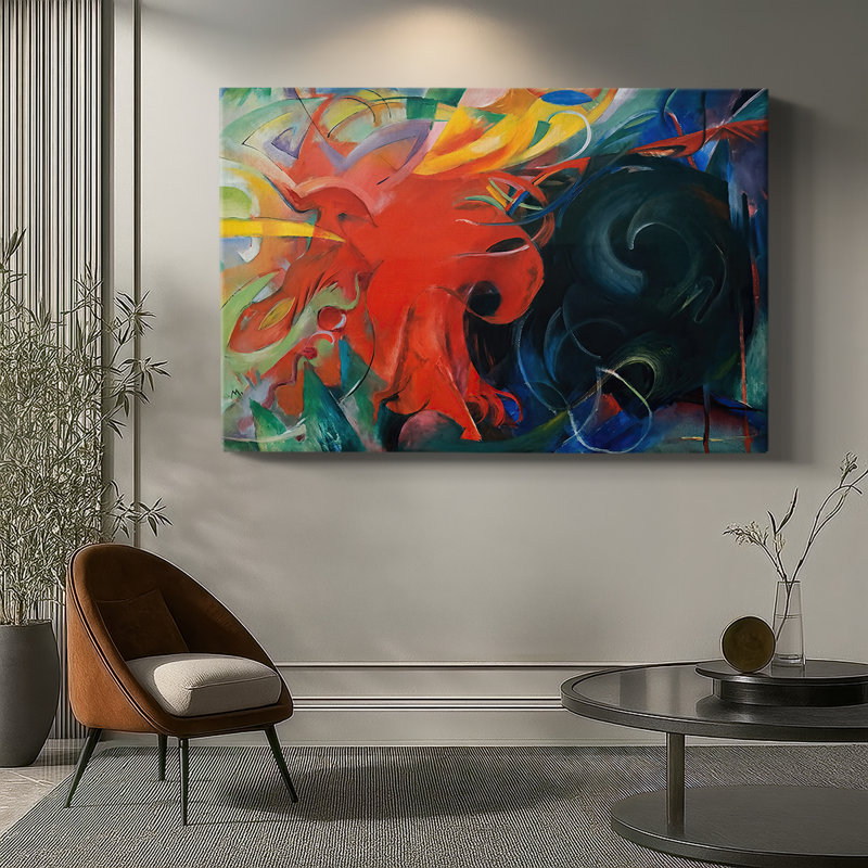 Franz Marc "Fighting Forms (Kämpfende Formen)" - Art mural sur toile de qualité musée, 24 x 36