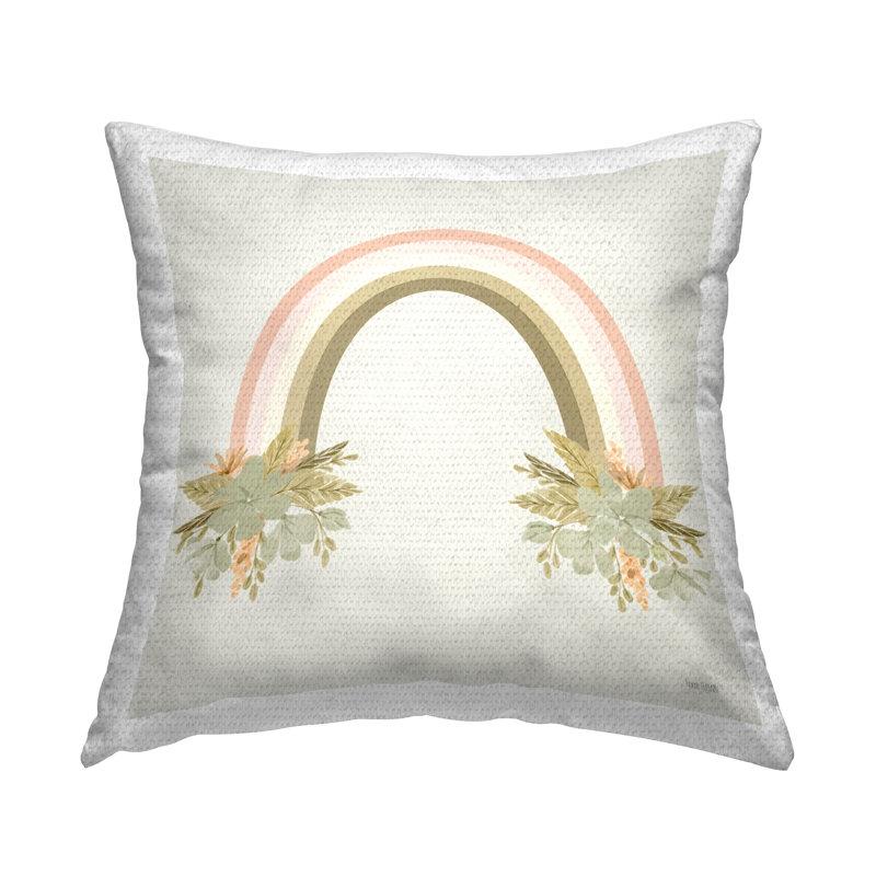 Coussin décoratif d'extérieur Blooming Floral Rainbow