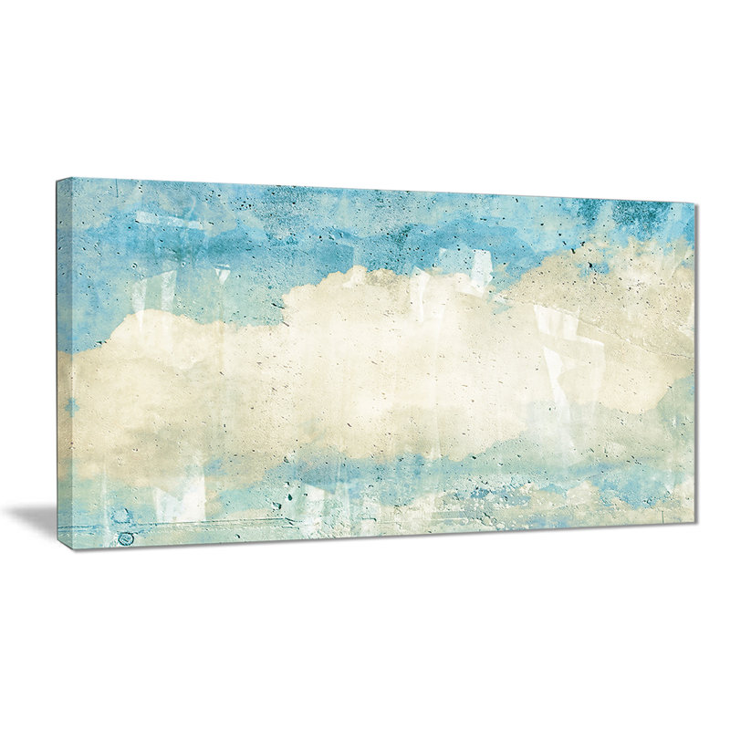 " Sky On Wall Texture Abstract ", 20" H x 40" W x 1" D
