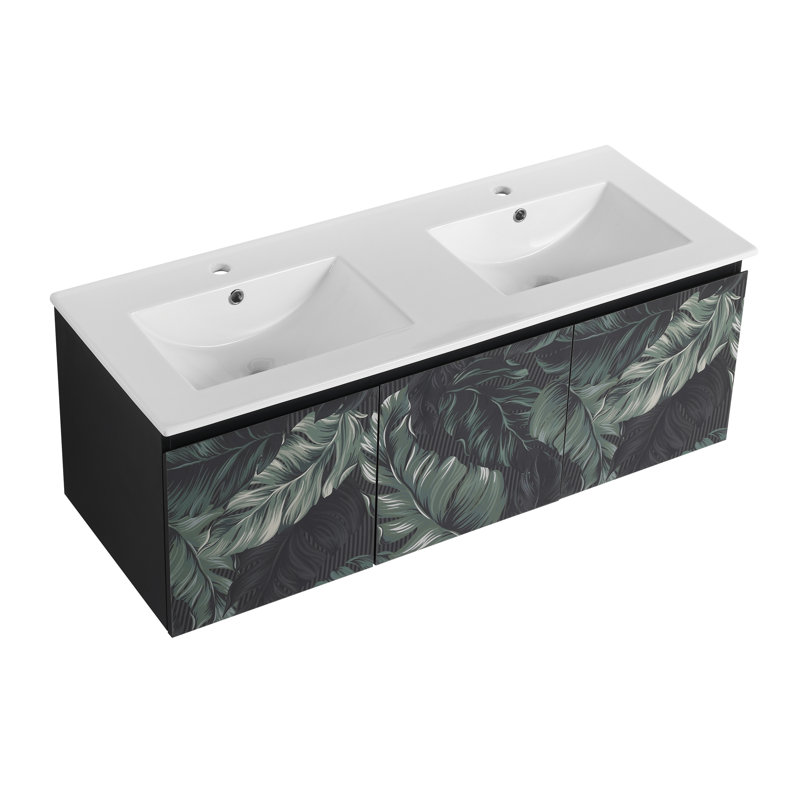 Meuble-lavabo flottant mural Demetrick