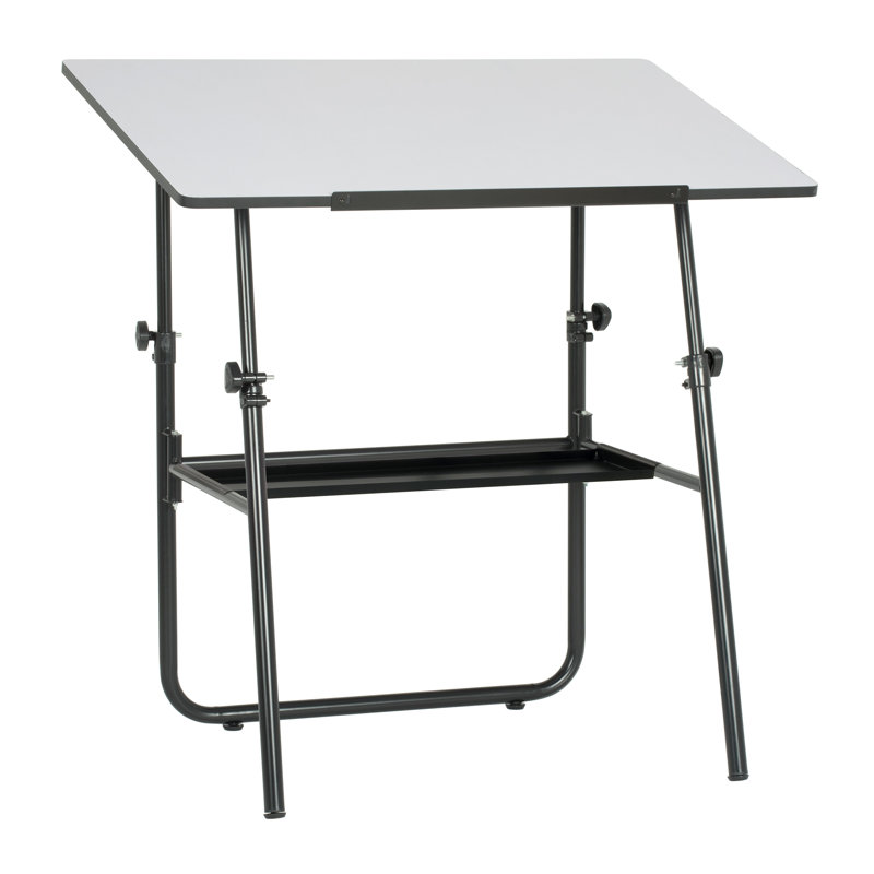 Ultima 42'' Black and White Adjustable Drafting Table
