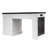 55" Modern Fluted Office Desk with Power Outlet, Storage Cabinet, Pegboard & Built-in Shelves, Home Office Desk with Keyboard Tray and Drawer for Study or Living Room-326335883