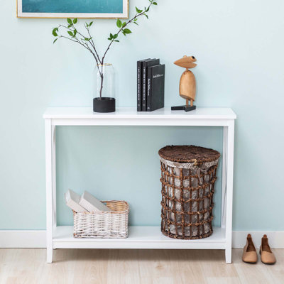 Charo 39.4'' Solid Wood Top Console Table