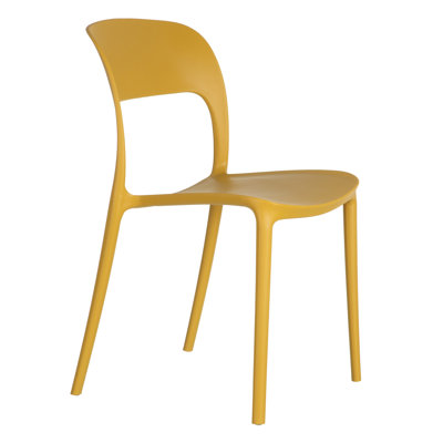 Britny 114.3 cm H Plastic Slat Back Stackable Side Chair