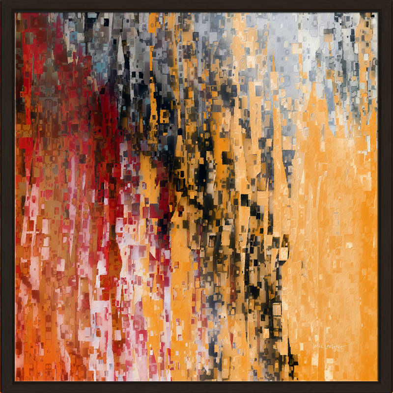 Psaume 37: 7 Rest in the Lord par Mark Lawrence - Peinture, H 27,5 po x l 27,5 po x P 2 po, Cadre flottant espresso