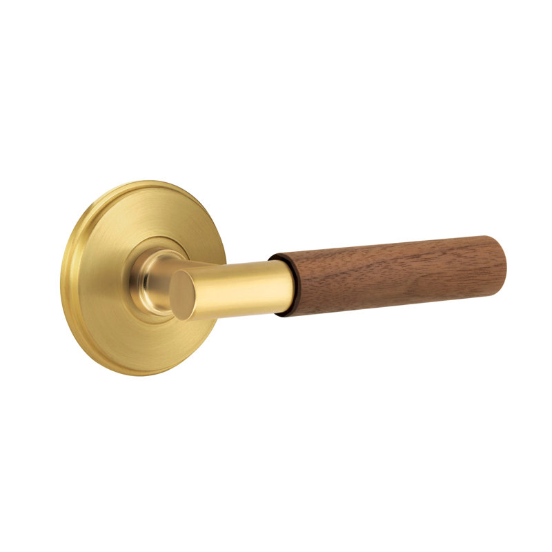 Emtek Select Privacy Leverset w/ Watford Rosette & T-Bar Stem, Dark Walnut Handle (CF), French Antique