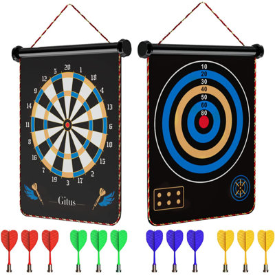 Magnetic Dart Board Indoor Outdoor Games for Kids with 12 Darts